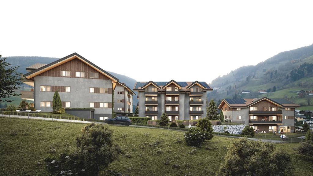 Visualisierung der Anlage Goldegg von vorne